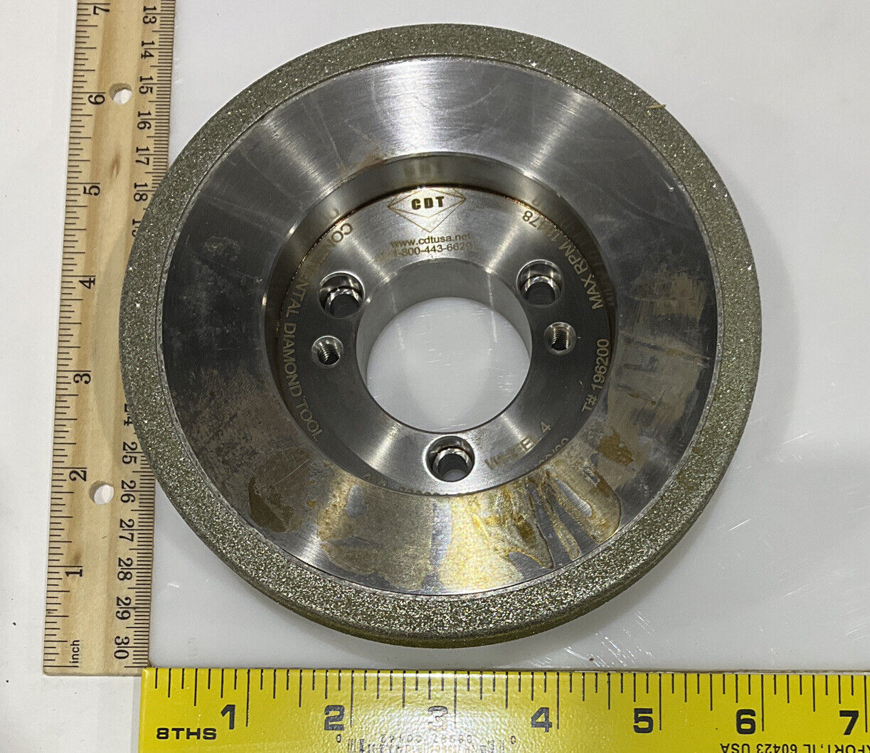CONTINENTAL DIAMOND TOOL 196200 5.795" DIAMETER 60/80 GRIT GRINDING WHEEL 678