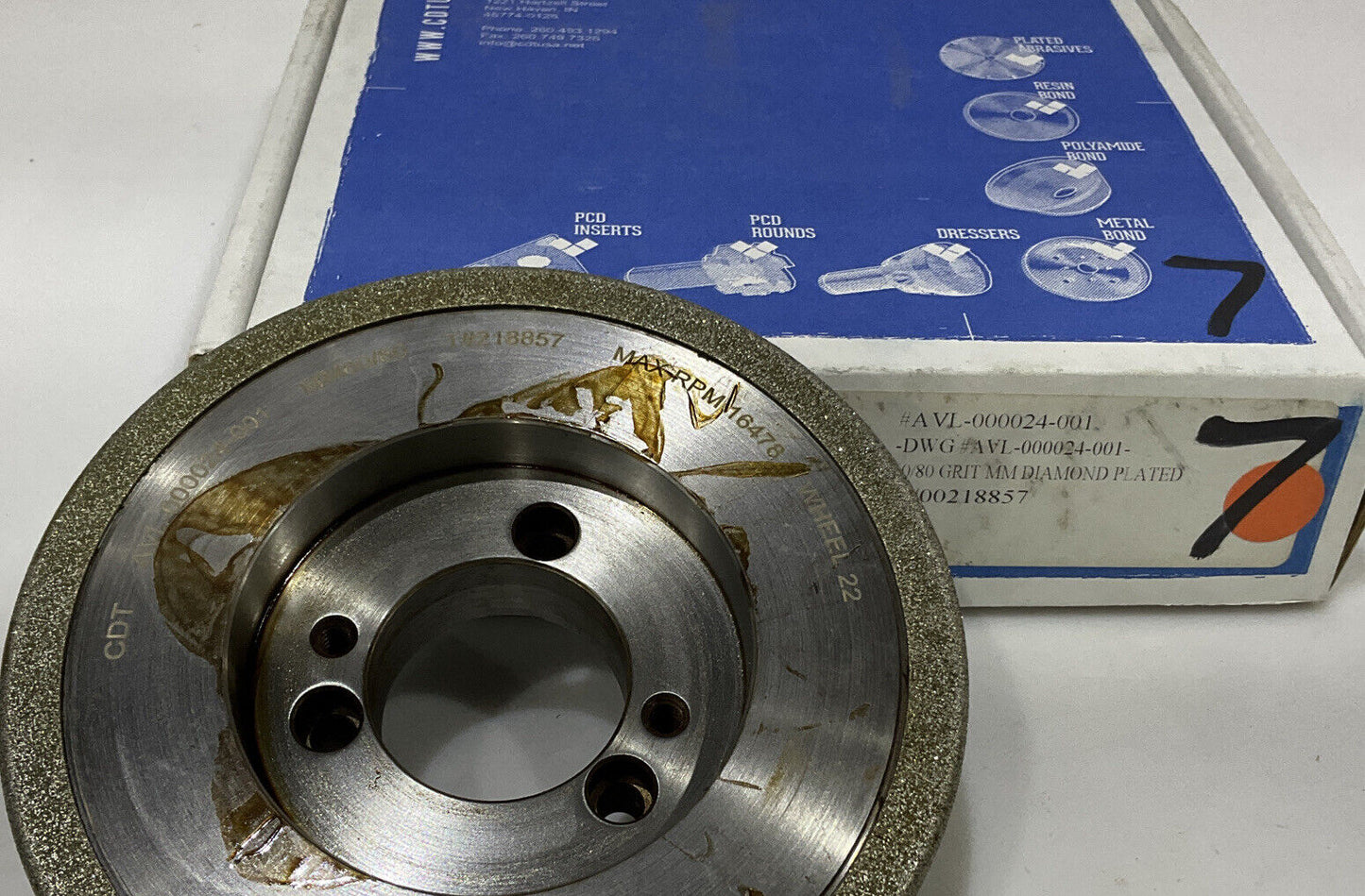 CONTINENTAL DIAMOND TOOL 218857 60/80 GRIT 5.795” DIAMETER GRINDING WHEEL