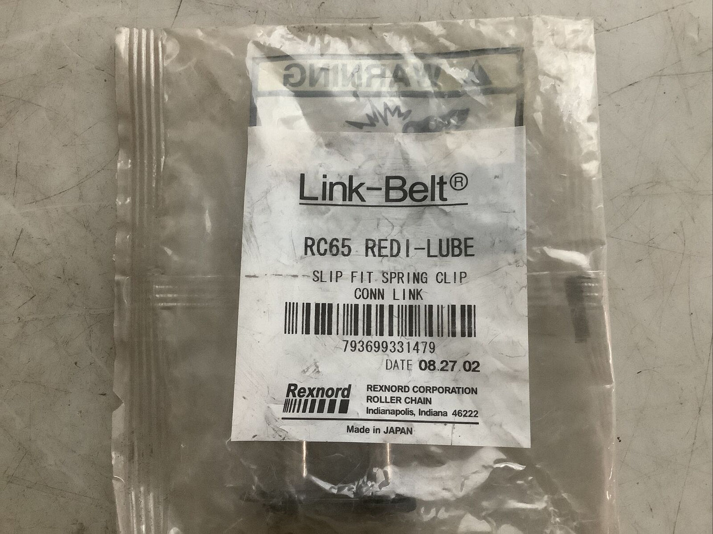 LINK-BELT RC65 SLIP FIT SPRING CLIP 678 - LOT OF 9