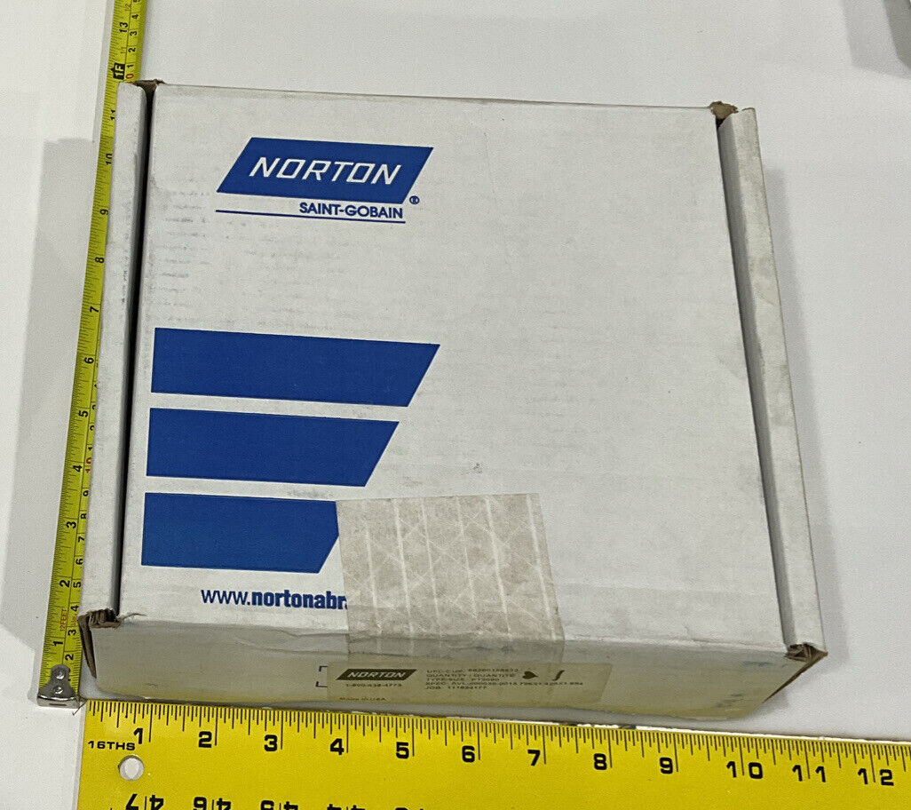 NORTON PT3090 GRIT 60/80 5.795” DIAMETER 1.654” BORE 1” GRINDING WHEEL