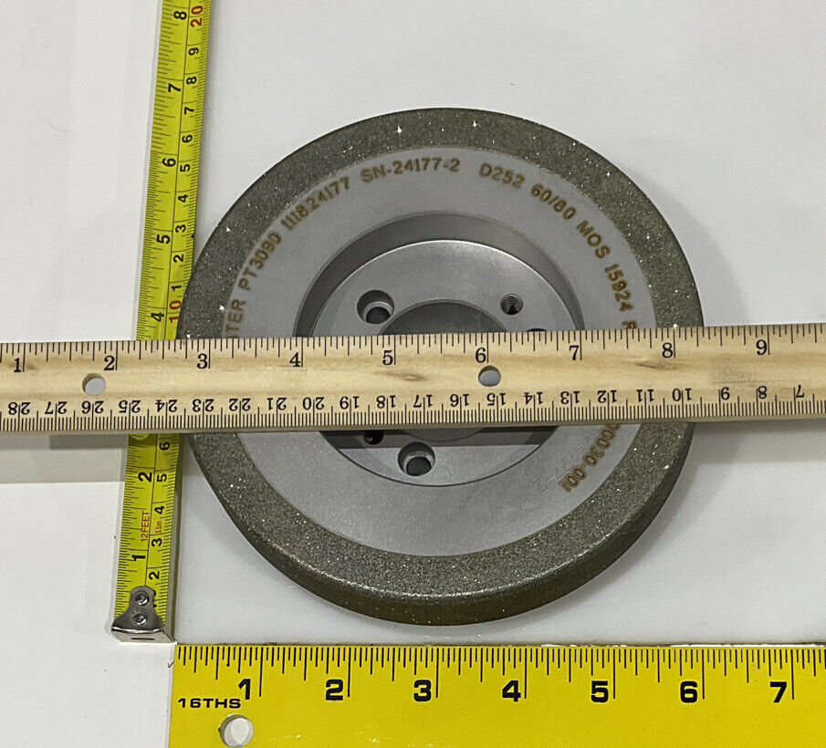 NORTON PT3090 GRIT 60/80 5.795” DIAMETER 1.654” BORE 1” GRINDING WHEEL