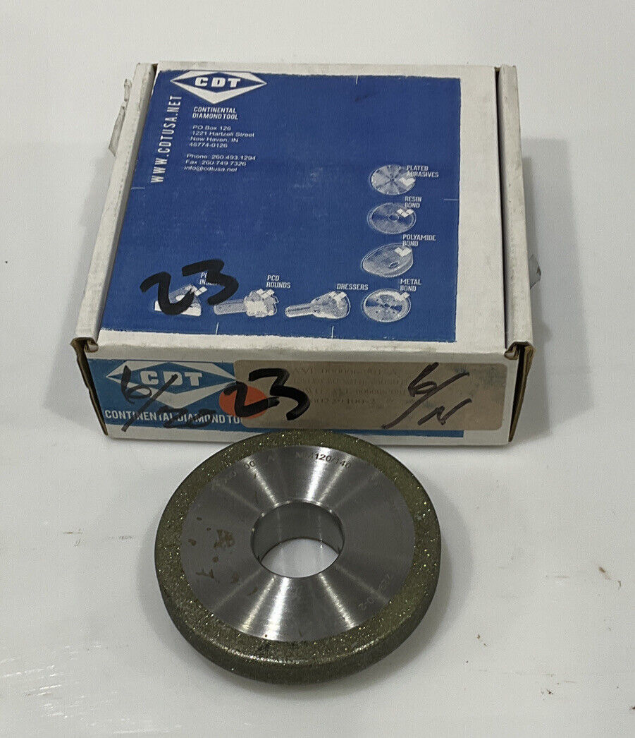 CONTINENTAL DIAMOND TOOL 229400-2 GRIT 120/140 4” GRINDING WHEEL