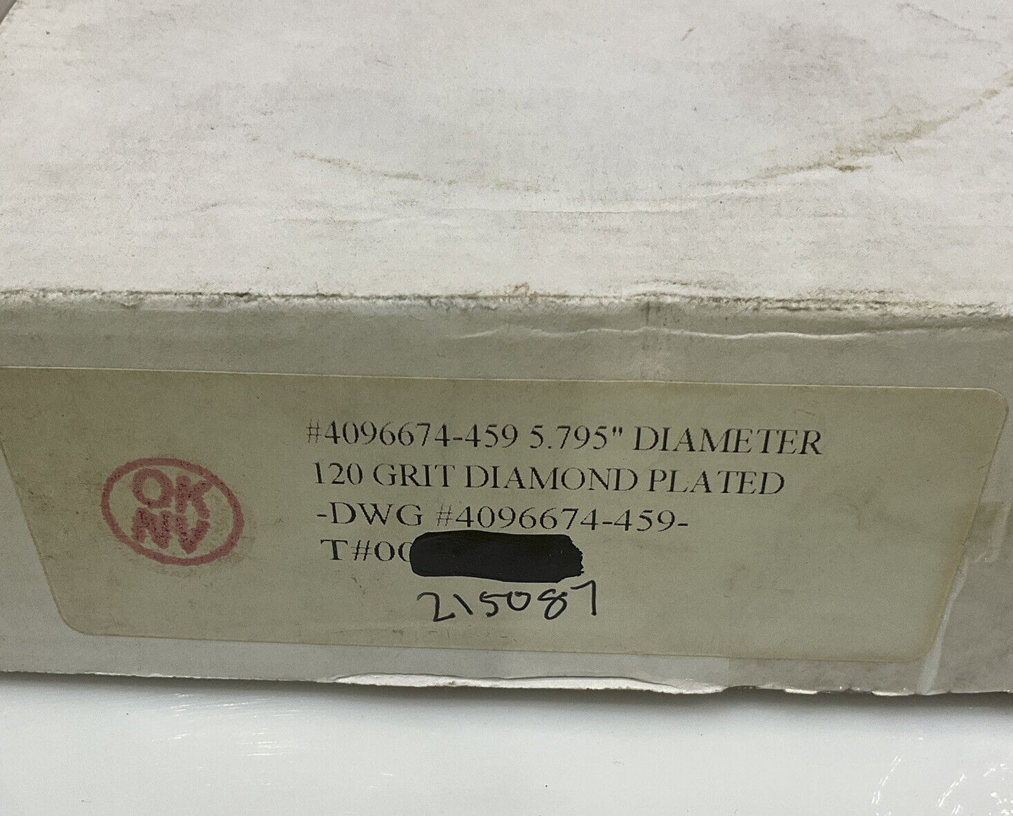 CONTINENTAL DIAMOND TOOL 215087 GRIT 120 5.79" OD GRINDING WHEEL