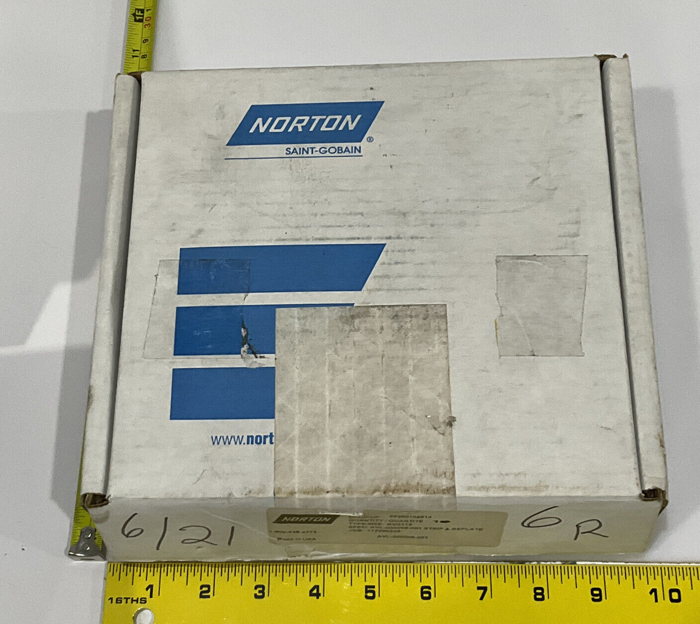 NORTON RD3119 GRIT 100/120 4” DIAMETER 1.26” BORE DIAMOND GRINDING WHEEL REPLATE