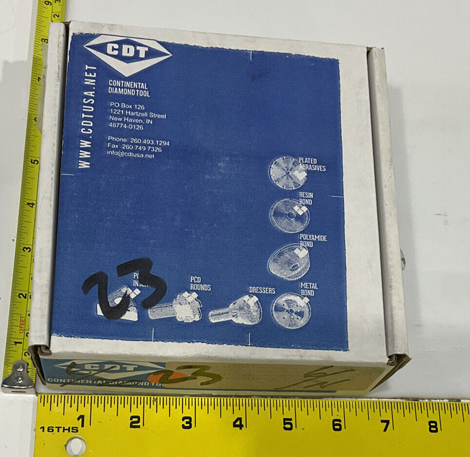 CONTINENTAL DIAMOND TOOL 229400-2 GRIT 120/140 4” GRINDING WHEEL