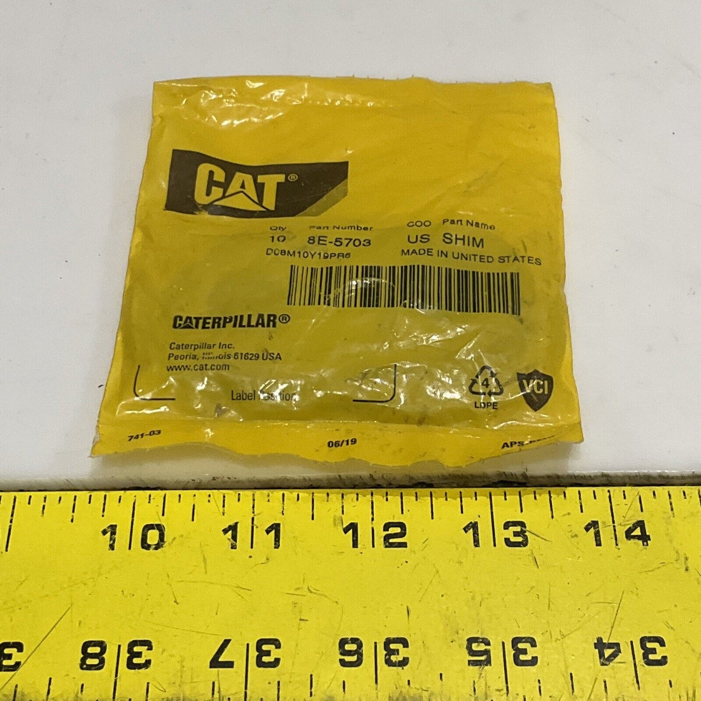 CAT 8E-5703 US SHIM 107 LOT OF 10