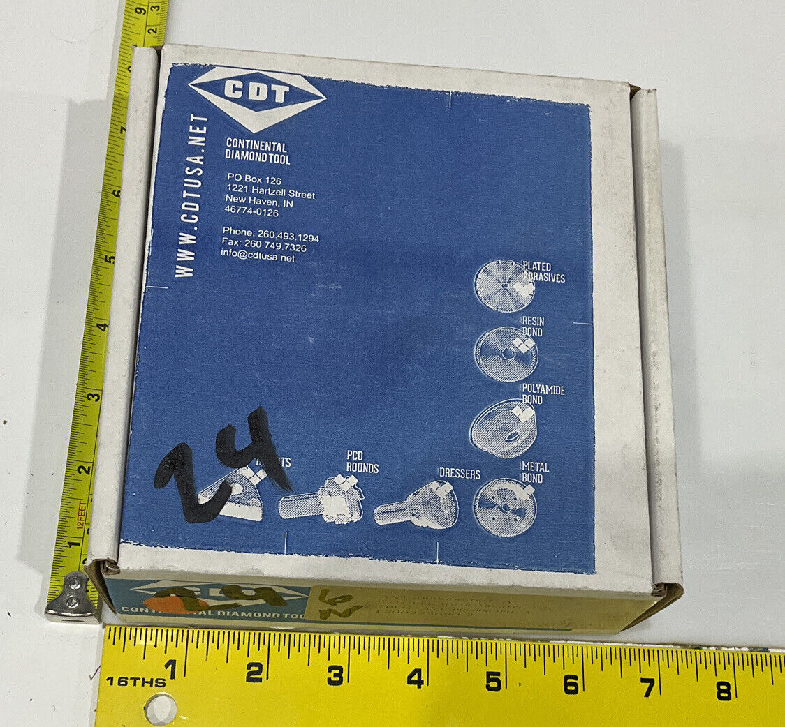 CONTINENTAL DIAMOND TOOL 225690-2 GRIT 120/140 4” GRINDING WHEEL