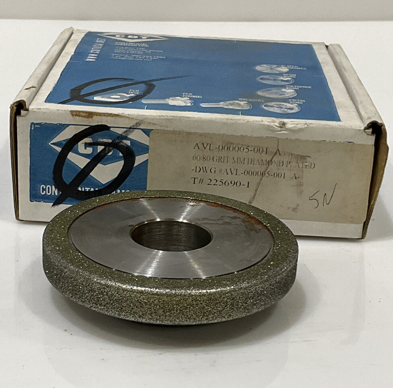 CONTINENTAL DIAMOND TOOL 225690-1 GRIT 120/140 4” GRINDING WHEEL