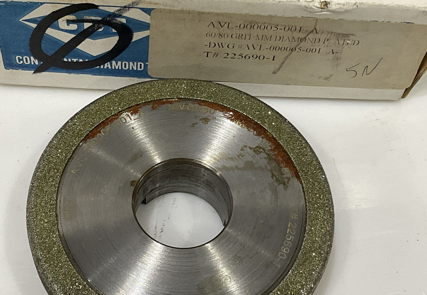 CONTINENTAL DIAMOND TOOL 225690-1 GRIT 120/140 4” GRINDING WHEEL