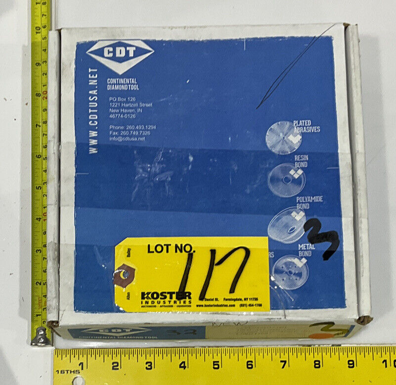 CONTINENTAL DIAMOND TOOL 215087 60/80 GRIT 5.795” DIAMETER GRINDING WHEEL 1.5"