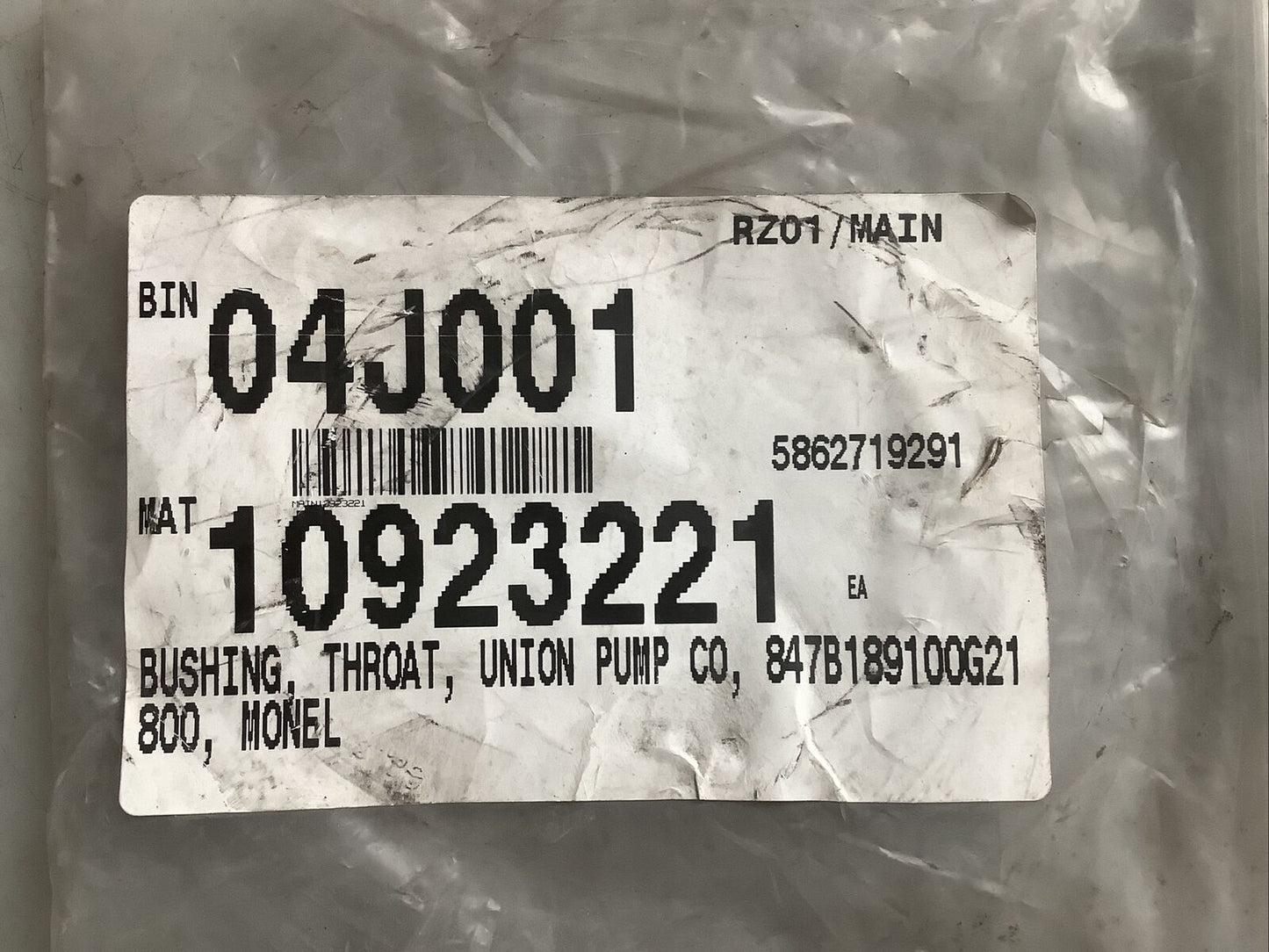 UNION PUMP 847B189100 G21800 THROAT BUSHING 678