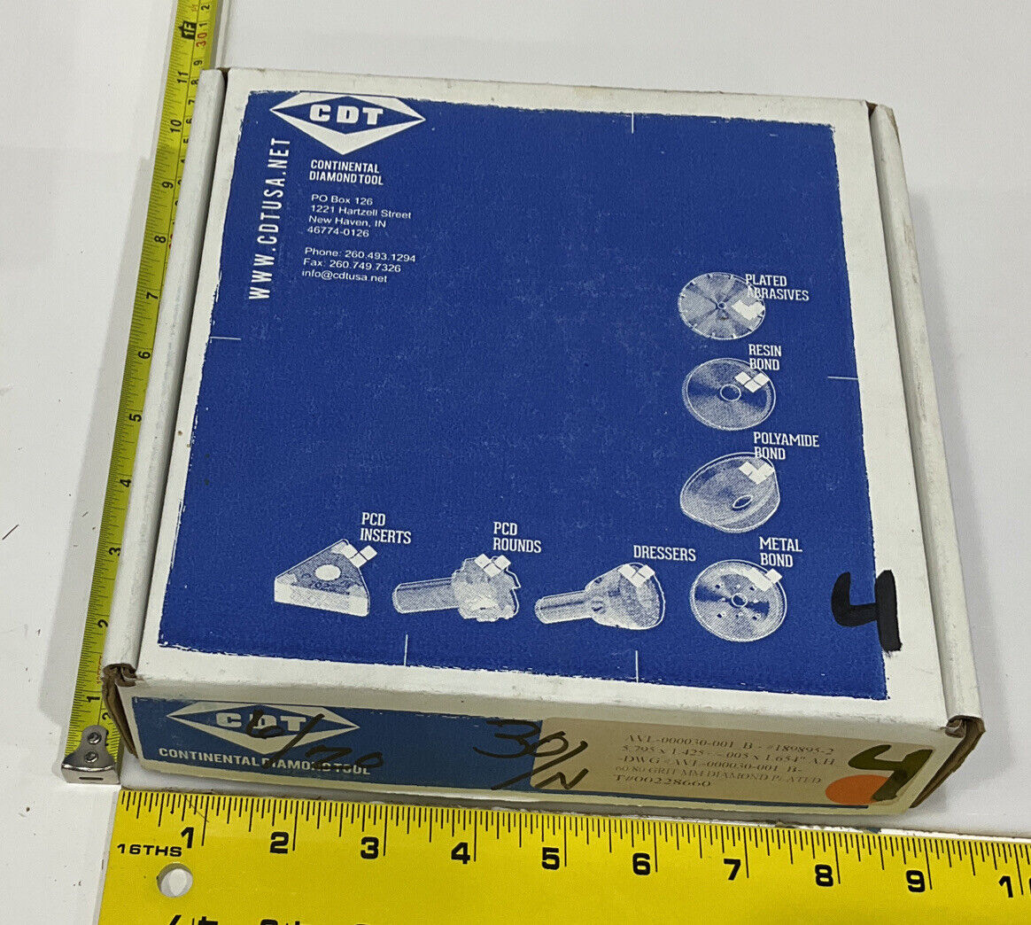 CONTINENTAL DIAMOND TOOL 228660 60/80 GRIT 5.795” DIAMETER GRINDING WHEEL