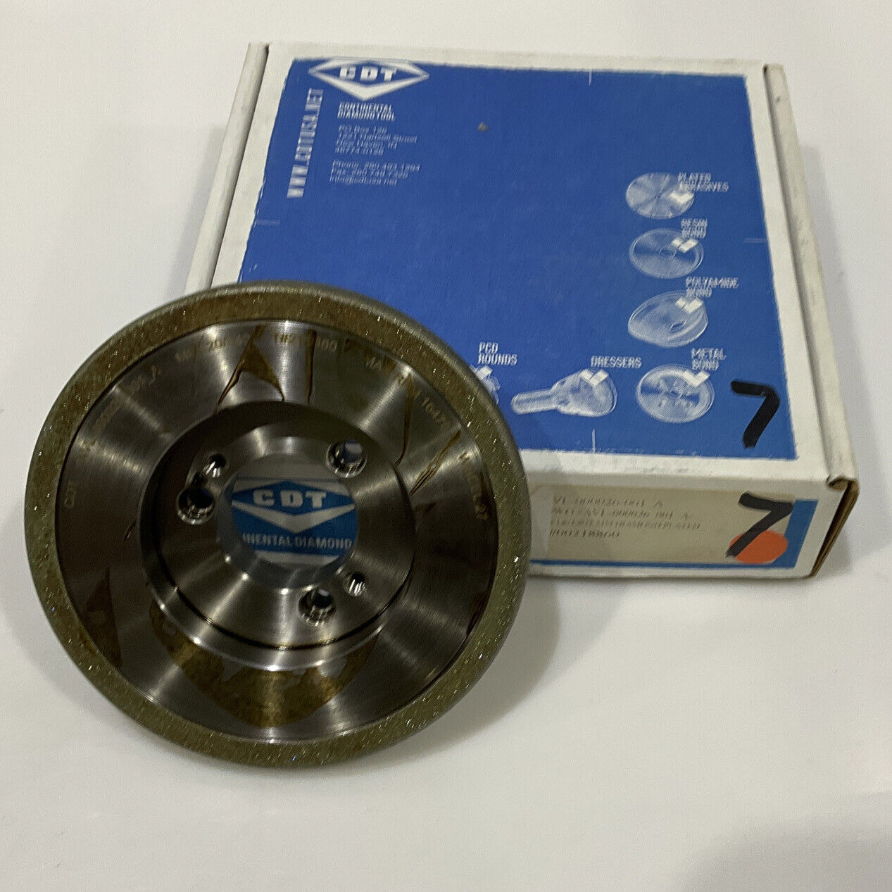 CONTINENTAL DIAMOND TOOL 218860 120/14 0 GRIT 5.795” DIAMETER GRINDING WHEEL