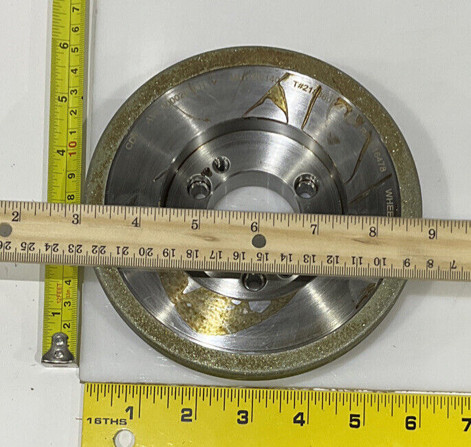 CONTINENTAL DIAMOND TOOL 218860 120/14 0 GRIT 5.795” DIAMETER GRINDING WHEEL