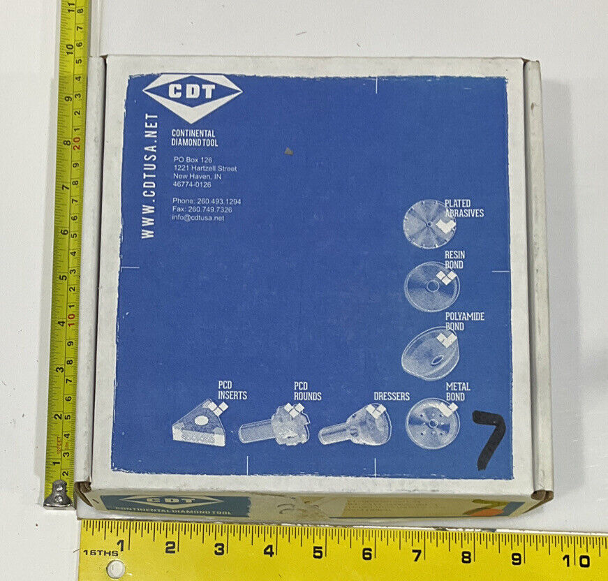 CONTINENTAL DIAMOND TOOL 218860 120/14 0 GRIT 5.795” DIAMETER GRINDING WHEEL