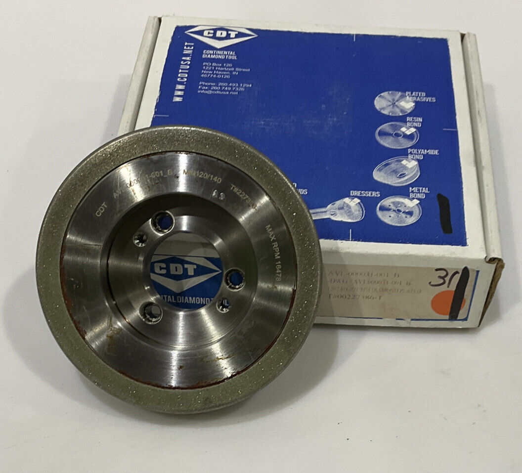 CONTINENTAL DIAMOND TOOL 227386-1 120/140 GRIT 5.795” DIAMETER GRINDING WHEEL