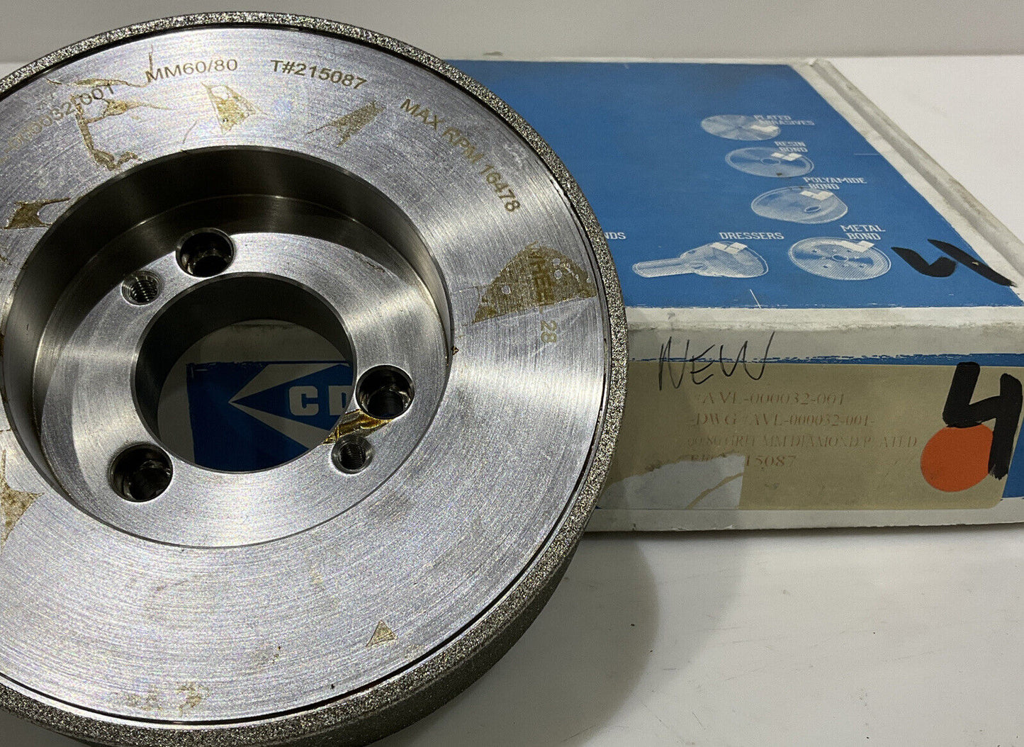 CONTINENTAL DIAMOND TOOL 215087 60/80 GRIT 5.795” DIAMETER GRINDING WHEEL