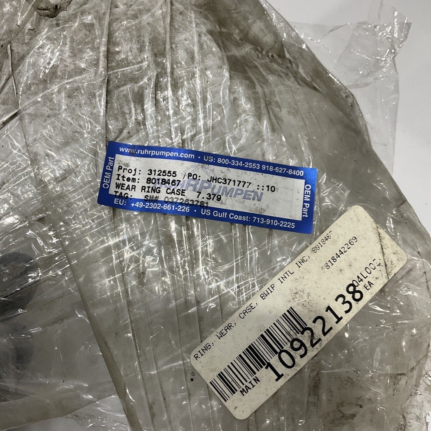 RHURPUMPEN 8018467 WEAR RING CASE 678