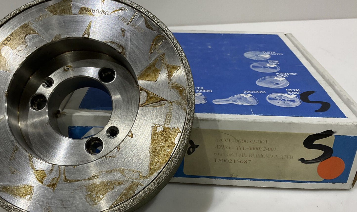CONTINENTAL DIAMOND TOOL 215087 60/80 GRIT 5.795” DIAMETER GRINDING WHEEL