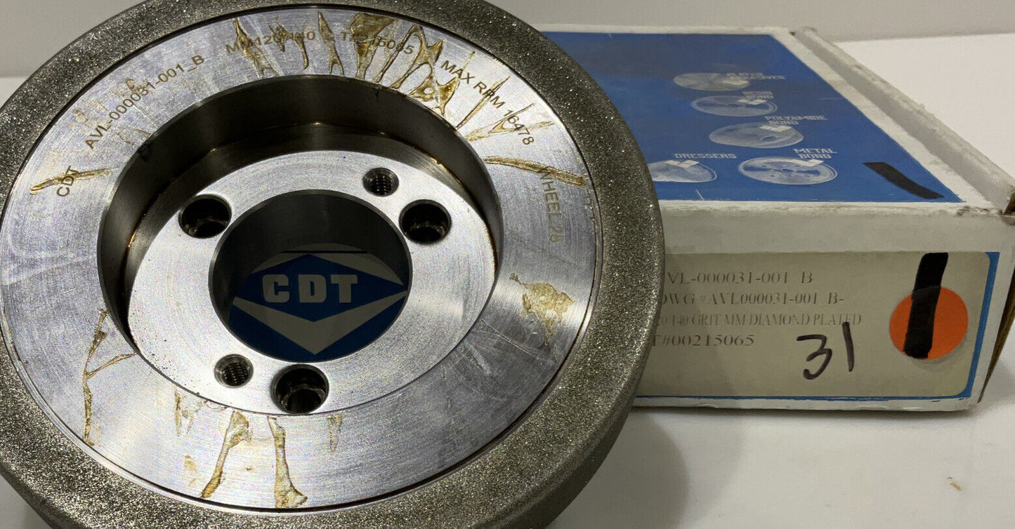 CONTINENTAL DIAMOND TOOL 215065 120/140 GRIT 5.795” DIAMETER GRINDING WHEEL