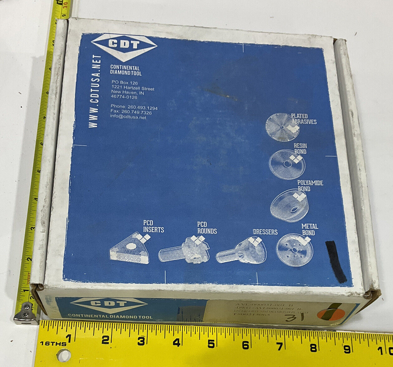 CONTINENTAL DIAMOND TOOL 215065 120/140 GRIT 5.795” DIAMETER GRINDING WHEEL