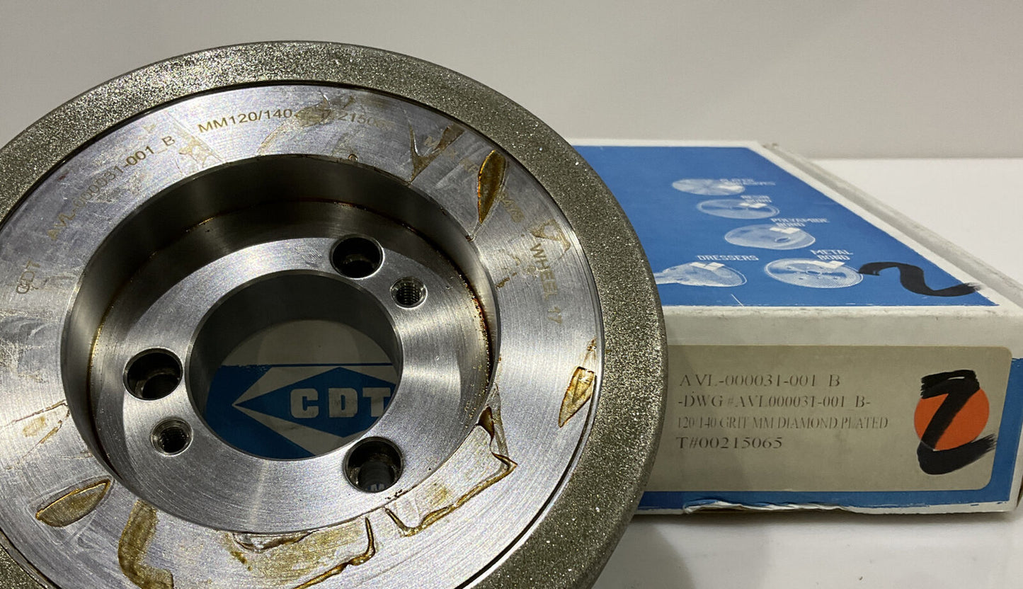 CONTINENTAL DIAMOND TOOL 215065 120/140 GRIT 5.795” DIAMETER GRINDING WHEEL