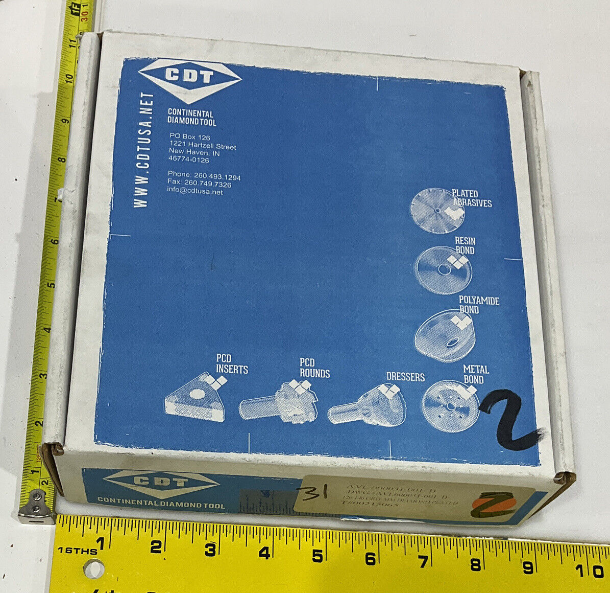 CONTINENTAL DIAMOND TOOL 215065 120/140 GRIT 5.795” DIAMETER GRINDING WHEEL