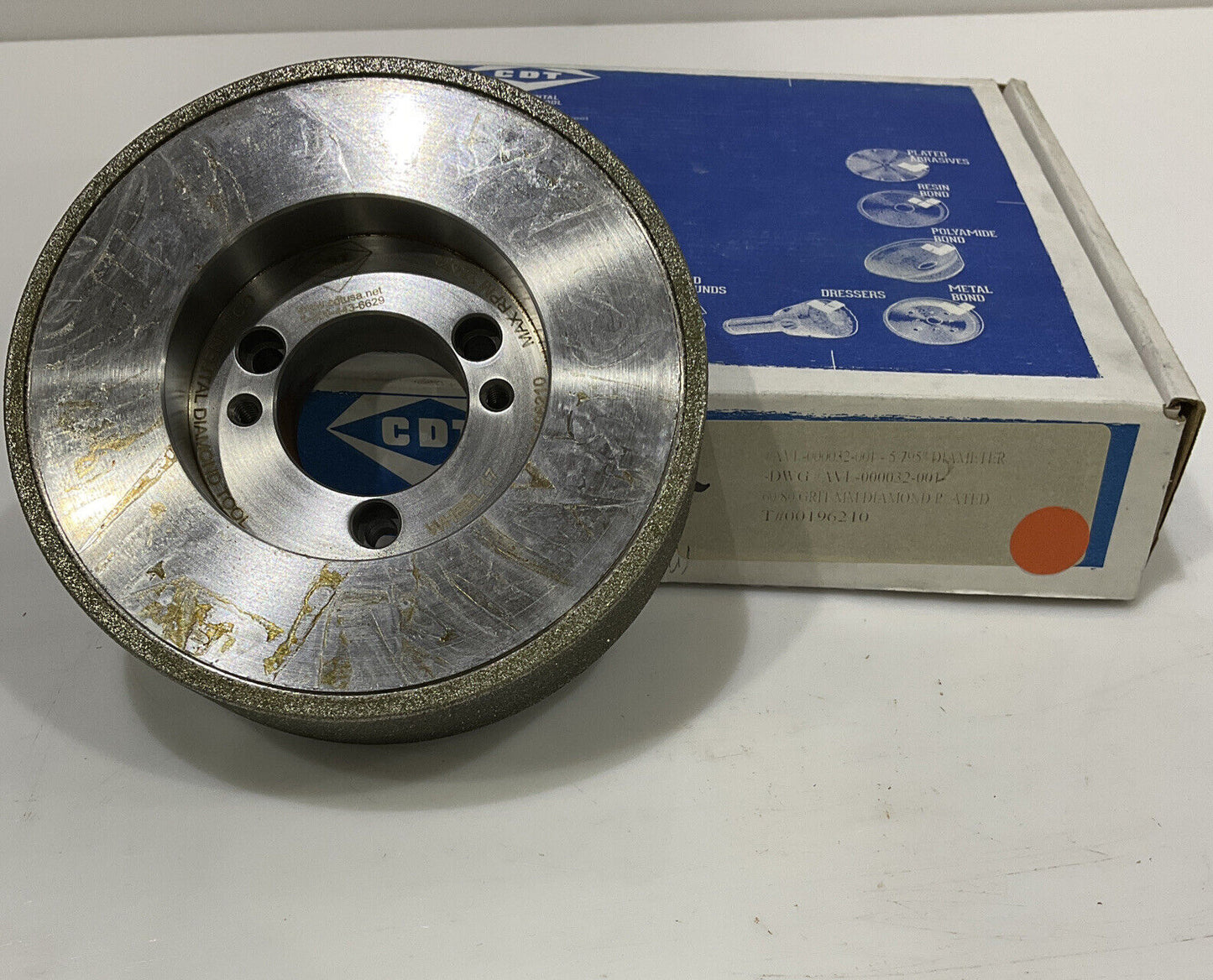 CONTINENTAL DIAMOND TOOL 196210 60/80 GRIT 5.795” DIAMETER GRINDING WHEEL
