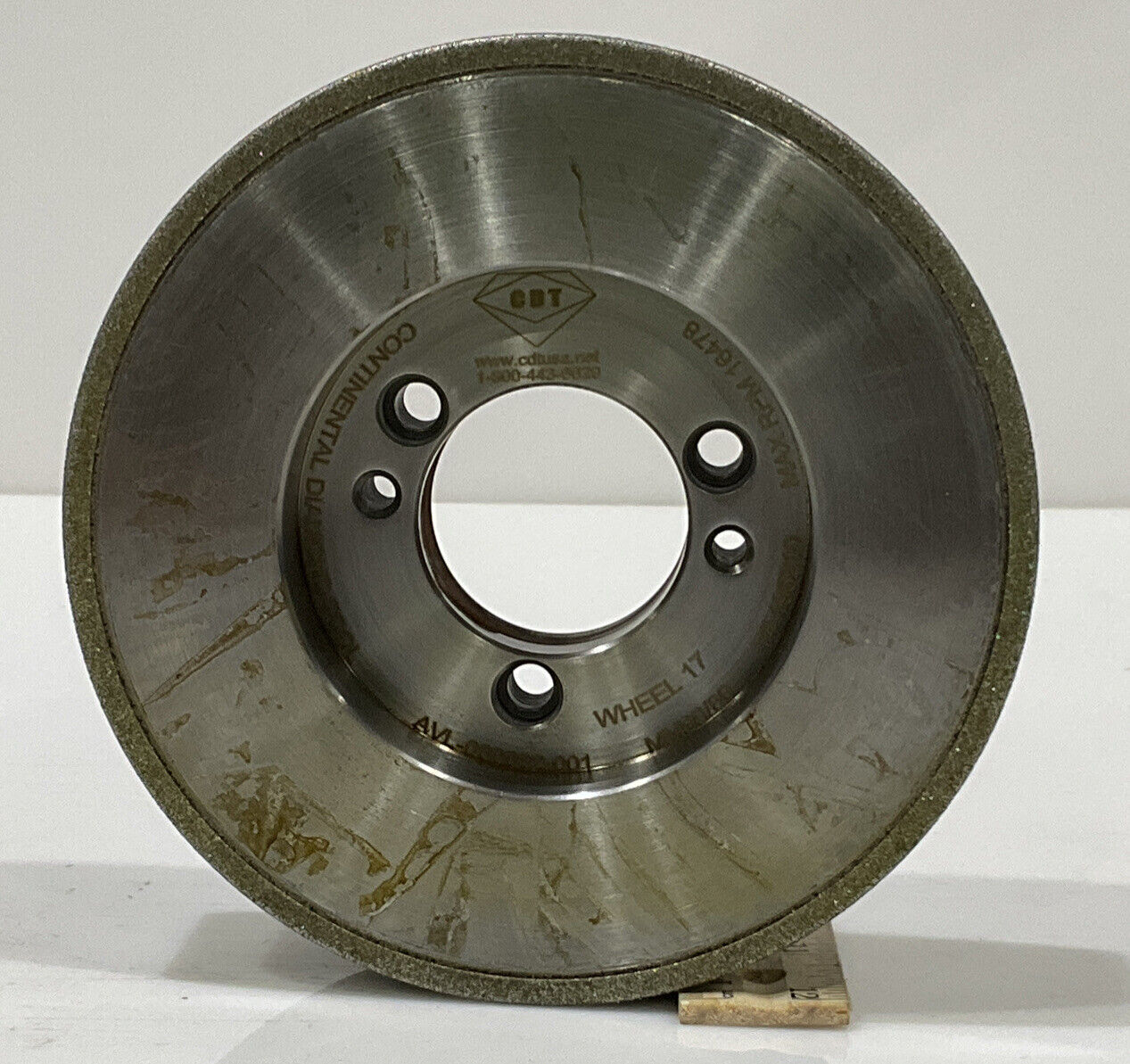 CONTINENTAL DIAMOND TOOL 196210 60/80 GRIT 5.795” DIAMETER GRINDING WHEEL