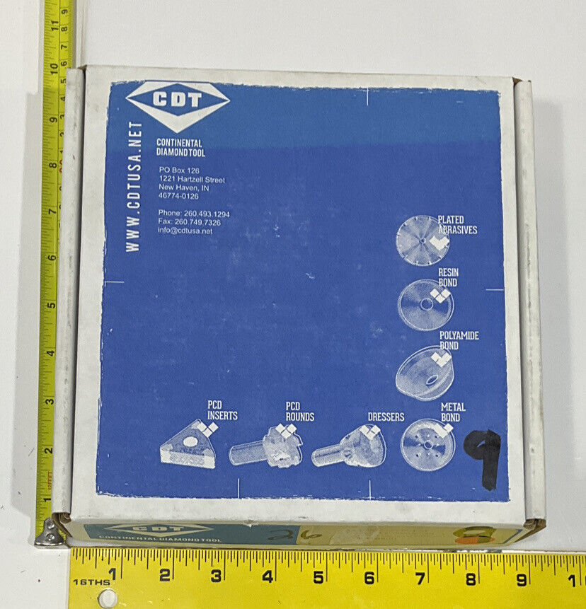 CONTINENTAL DIAMOND TOOL 218860 120/14 0 GRIT 5.795” DIAMETER GRINDING WHEEL