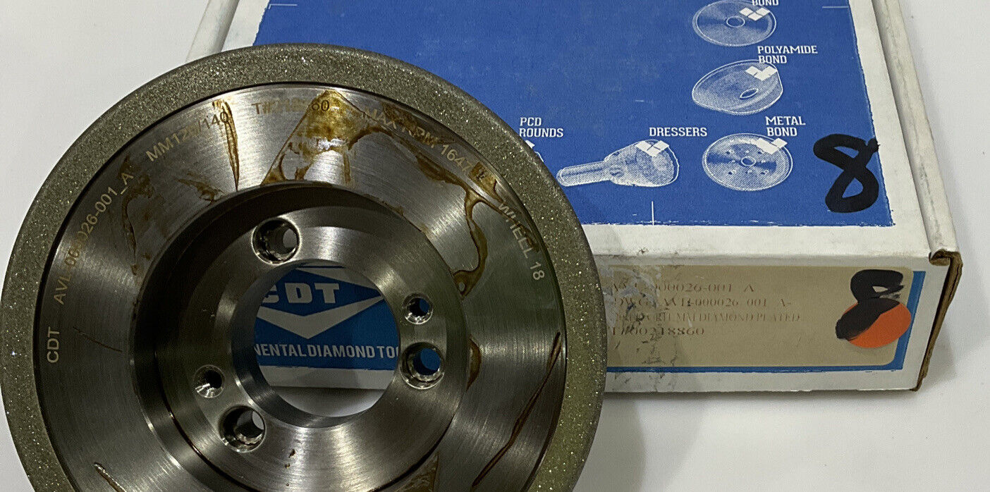 CONTINENTAL DIAMOND TOOL 218860 120/14 0 GRIT 5.795” DIAMETER GRINDING WHEEL