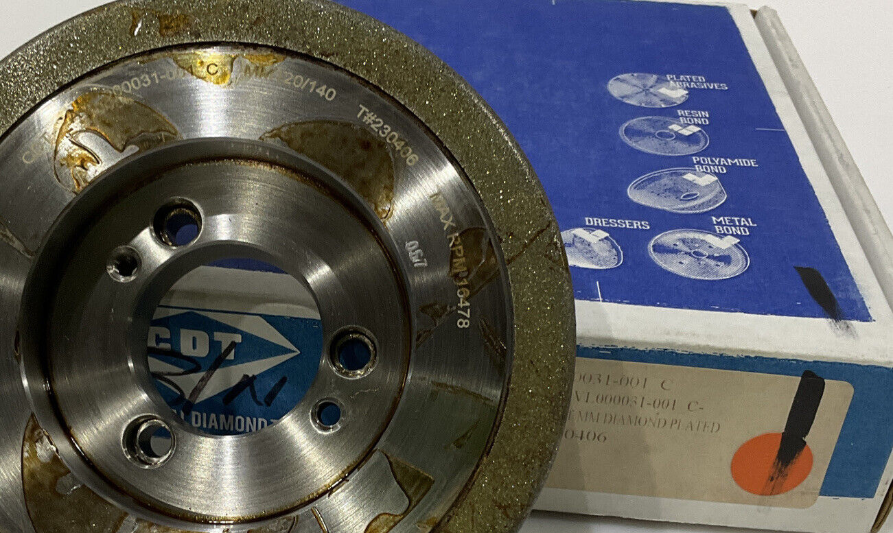 CONTINENTAL DIAMOND TOOL 230406 120/140 GRIT 5.795” DIAMETER GRINDING WHEEL