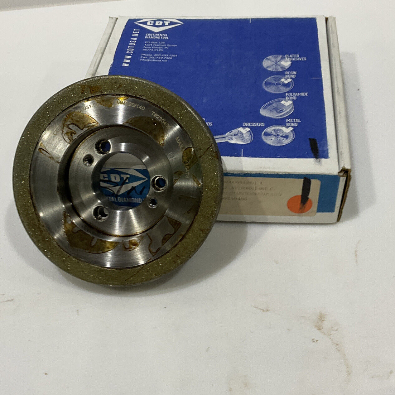 CONTINENTAL DIAMOND TOOL 230406 120/140 GRIT 5.795” DIAMETER GRINDING WHEEL