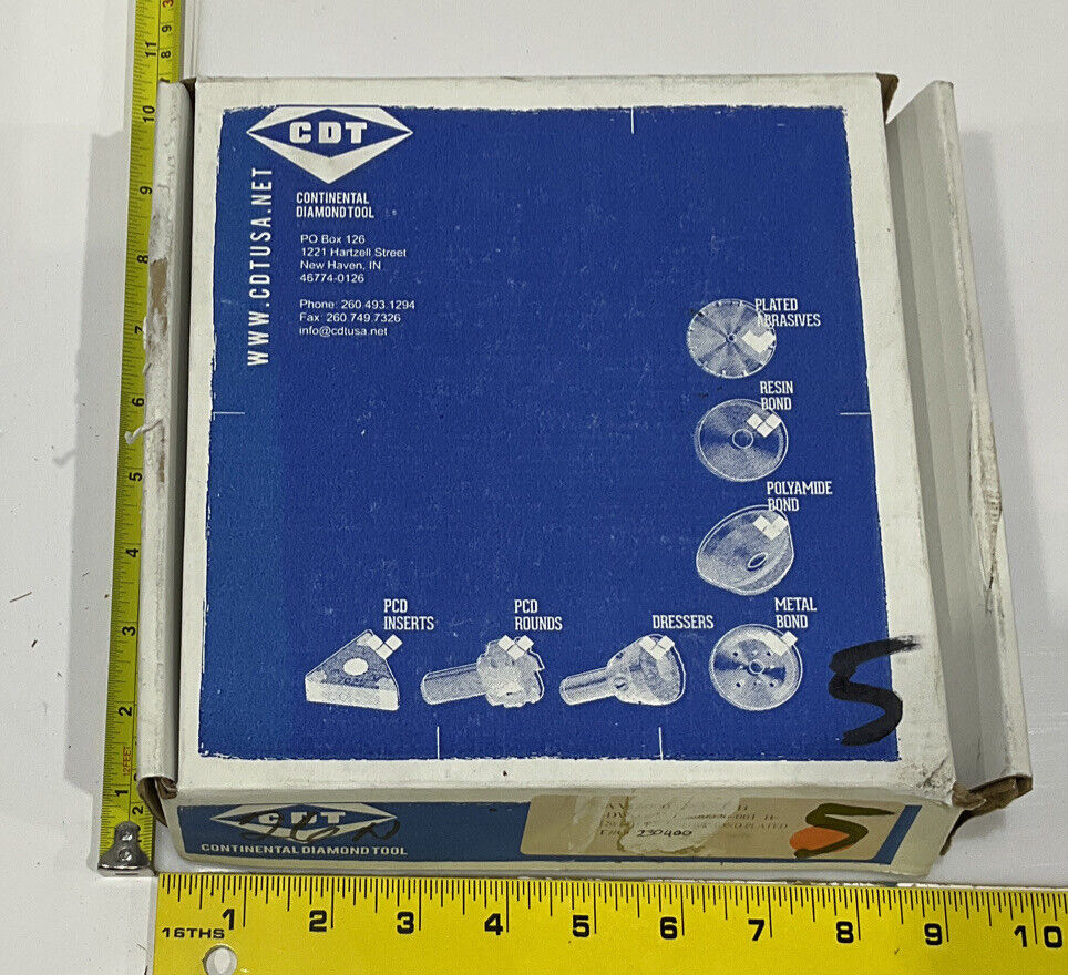 CONTINENTAL DIAMOND TOOL 230400 120/140 GRIT 5.795” DIAMETER GRINDING WHEEL