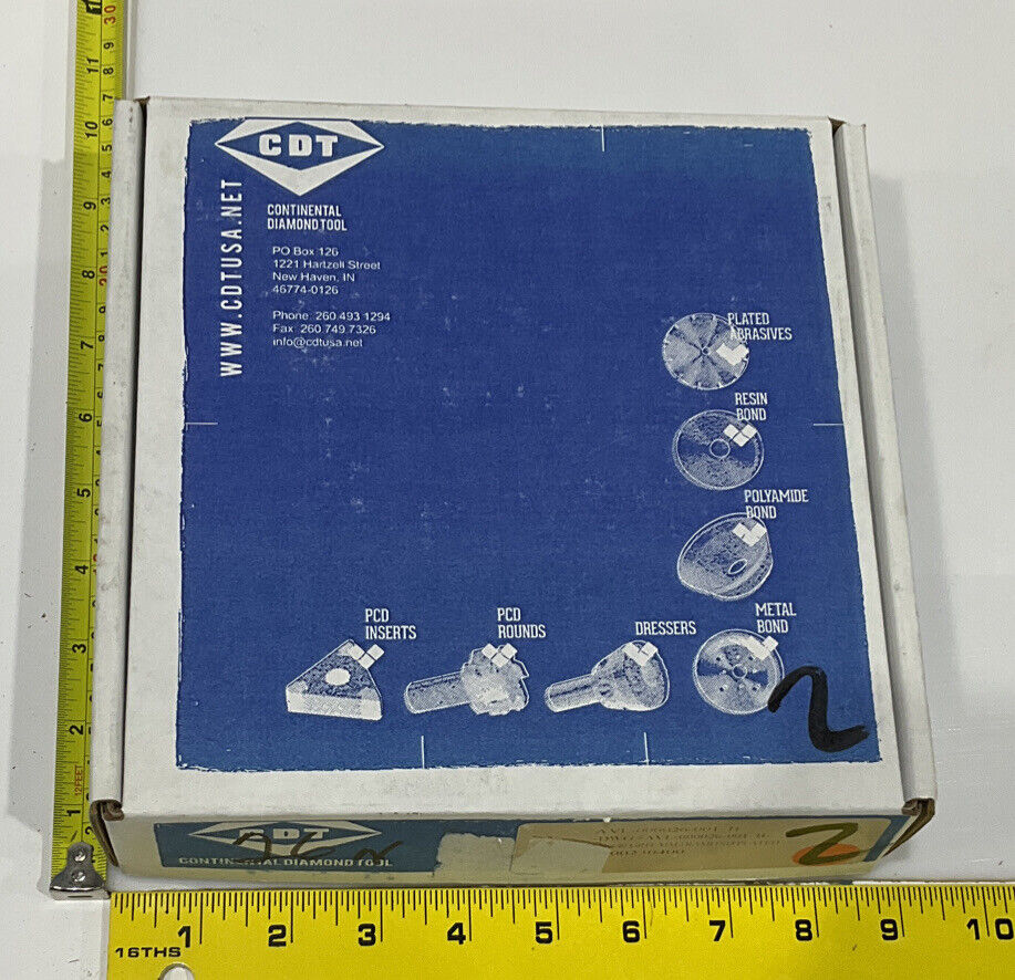 CONTINENTAL DIAMOND TOOL 230400 120/140 GRIT 5.795” DIAMETER GRINDING WHEEL