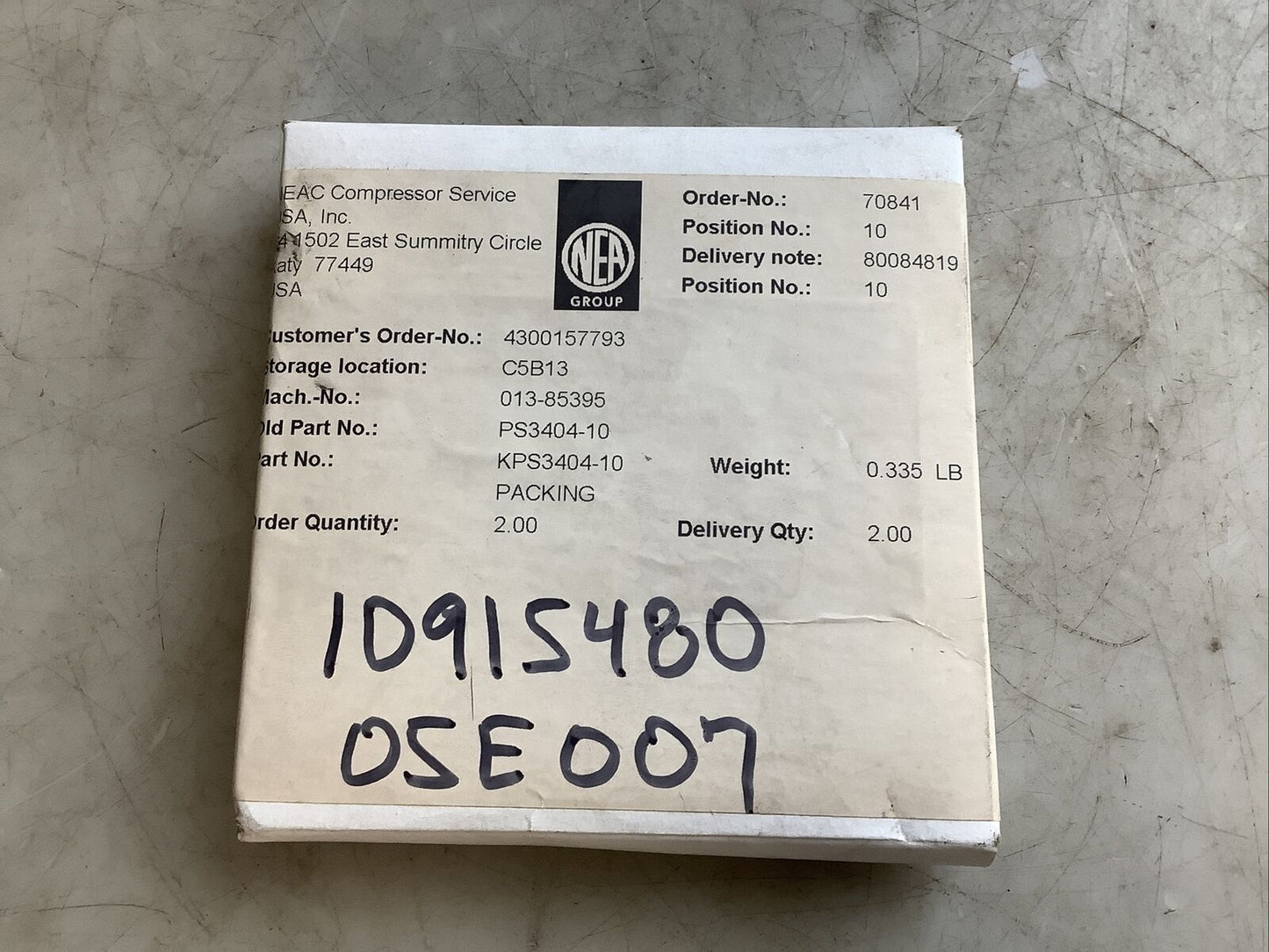 NEAC PS3404-10 KPS3404-10 PACKING RING 678