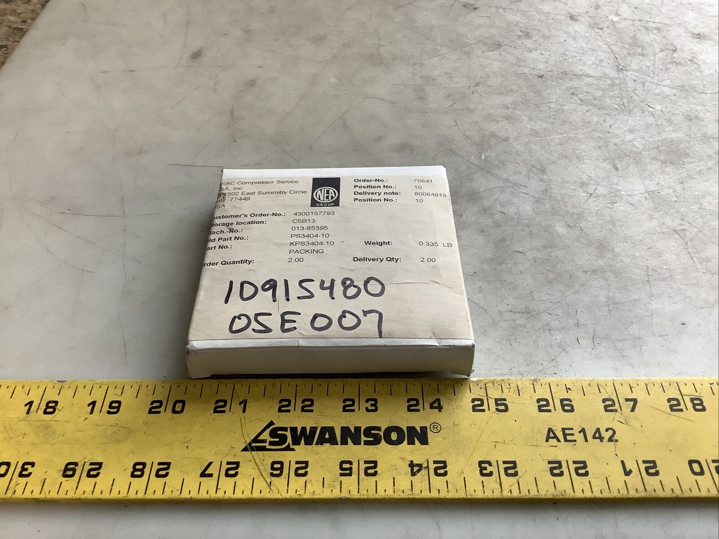 NEAC PS3404-10 KPS3404-10 PACKING RING 678