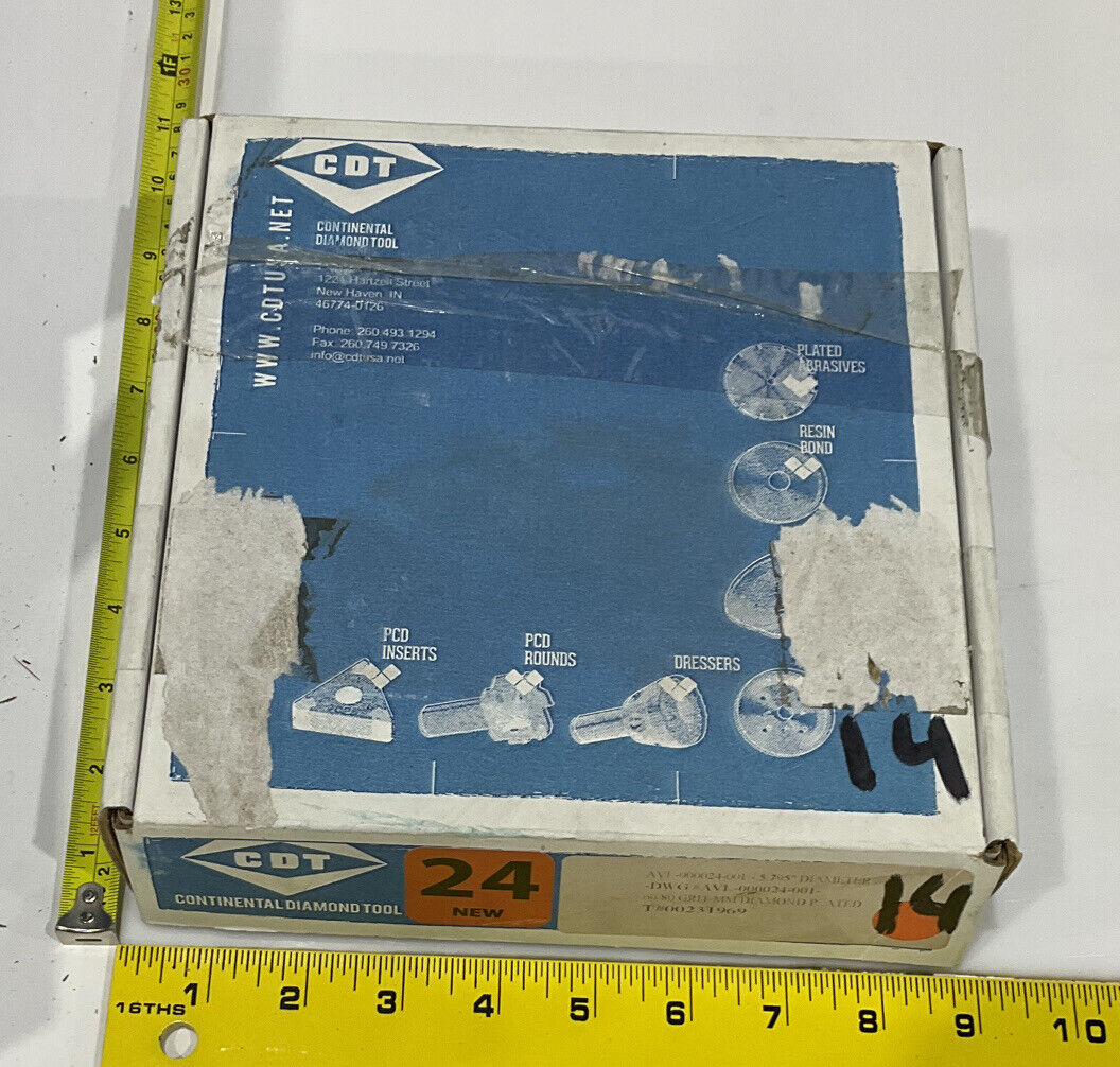 CONTINENTAL DIAMOND TOOL 231969 60/80 GRIT 5.794” DIAMETER GRINDING WHEEL