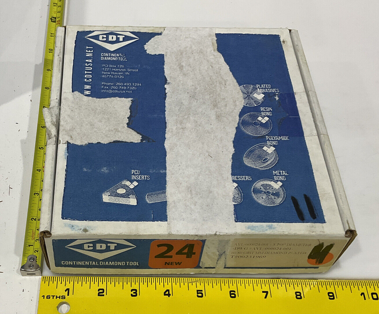 CONTINENTAL DIAMOND TOOL 231969 60/80 GRIT 5.794” DIAMETER GRINDING WHEEL