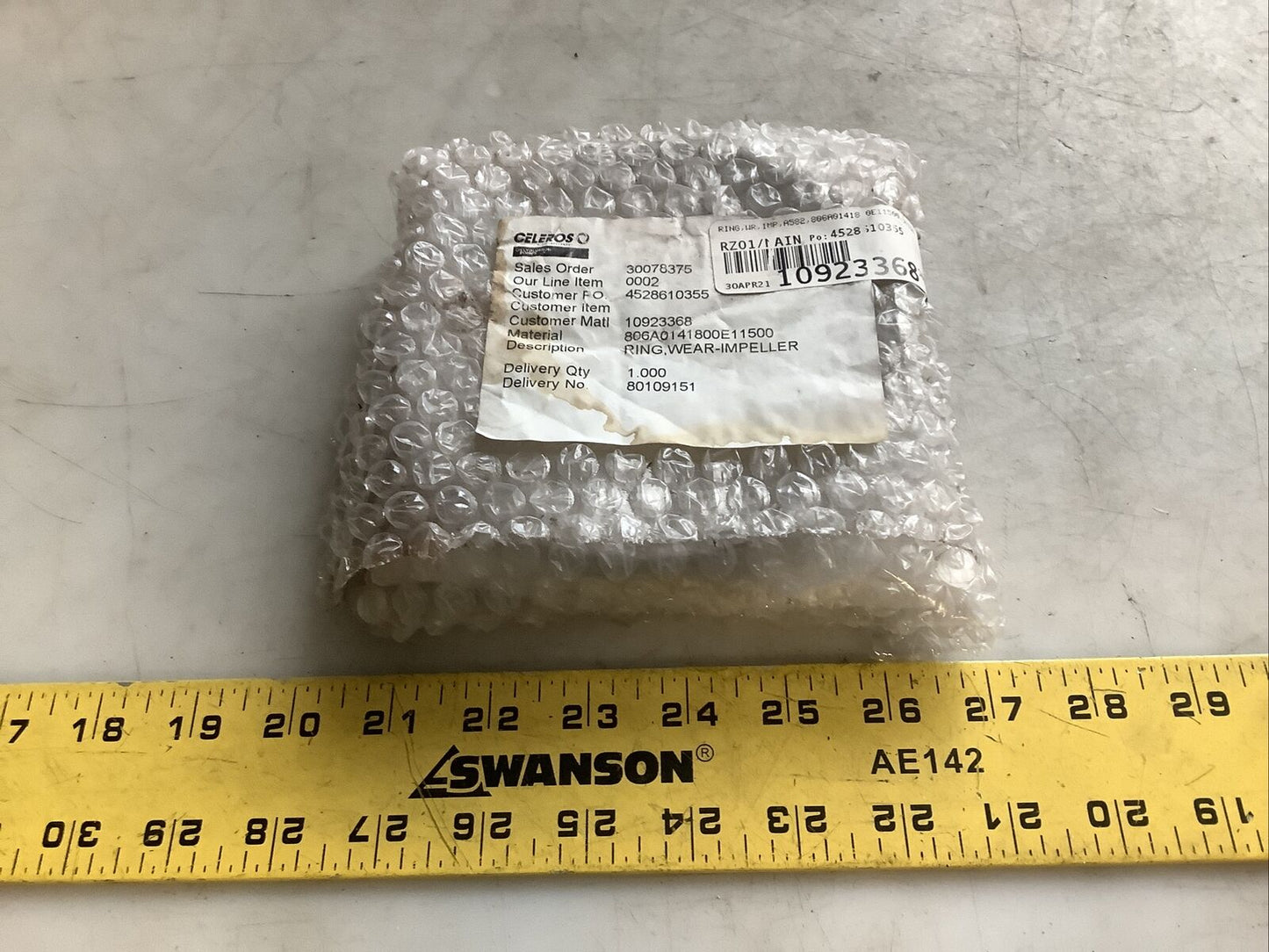CELEROS 806A0141800E11500 IMPELLER WEAR RING 678