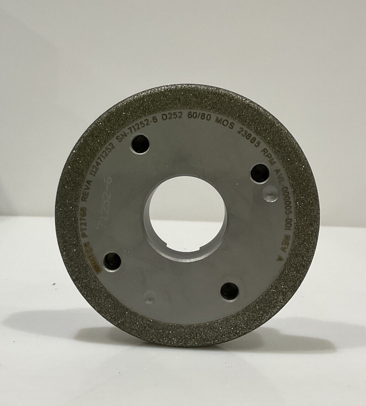NORTON PT2768 GRIT 60/80 4.00” DIAMETER 1.26” BORE .571” GRINDING WHEEL