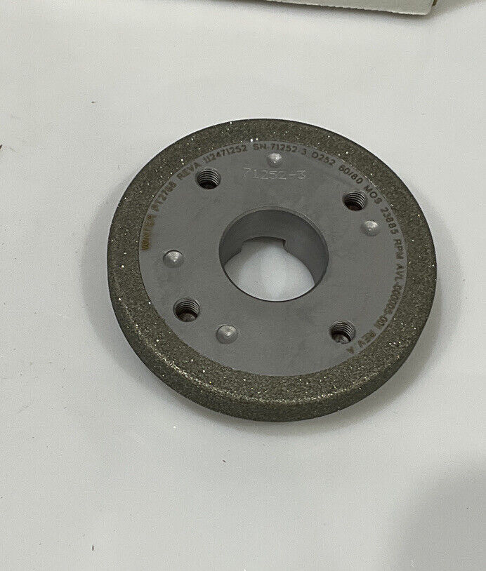 NORTON PT2768 GRIT 60/80 4” DIAMETER 1.26” BORE .571” GRINDING WHEEL