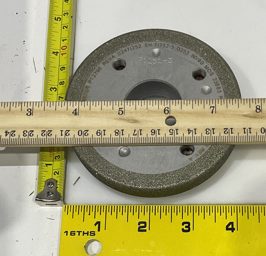 NORTON PT2768 GRIT 60/80 4” DIAMETER 1.26” BORE .571” GRINDING WHEEL