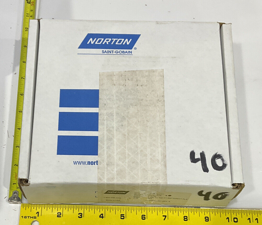 NORTON PT2768 GRIT 60/80 4” DIAMETER 1.26” BORE .571” GRINDING WHEEL