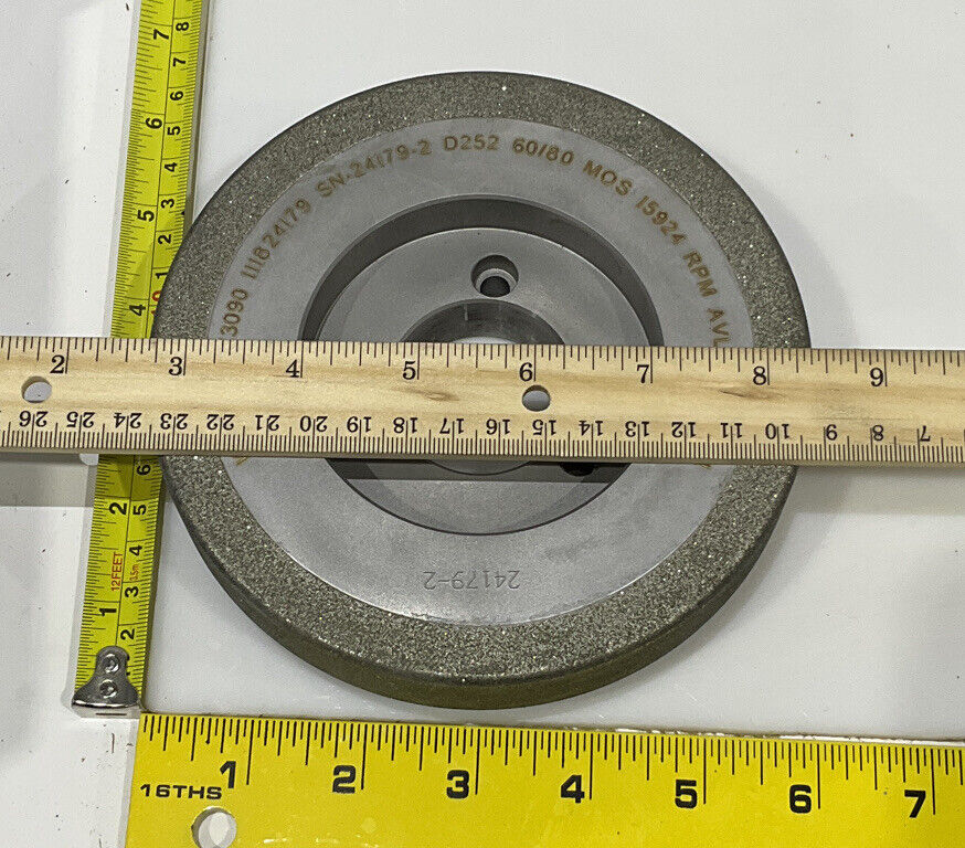 NORTON PT3090 GRIT 60/80 5.795” DIAMETER 1.654” BORE 1.00” GRINDING WHEEL