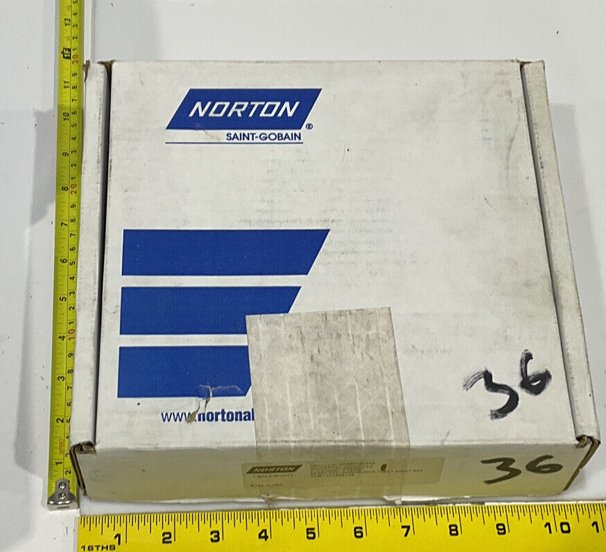 NORTON PT3090 GRIT 60/80 5.795” DIAMETER 1.654” BORE 1.00” GRINDING WHEEL