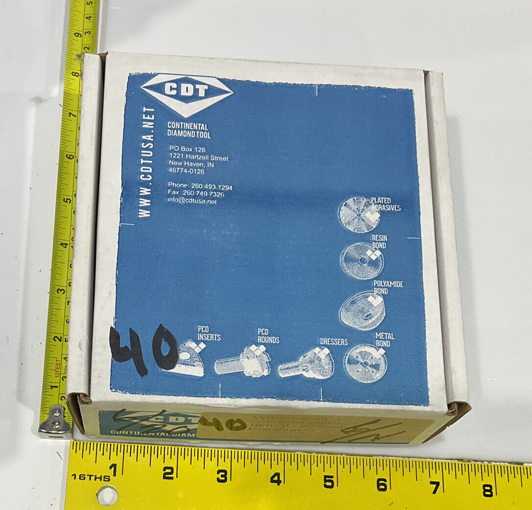 CONTINENTAL DIAMOND TOOL 229400-2 120/140 GRIT 4.00” DIAMETER GRINDING WHEEL