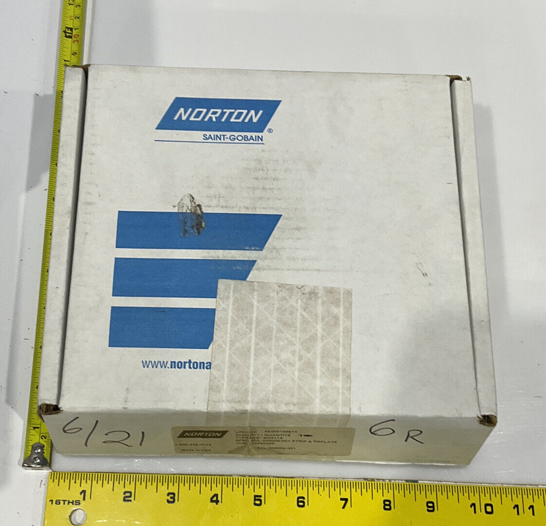 NORTON RD3119 GRIT 100/120 4.00” DIAMETER 1.26” BORE 0.584” GRINDING WHEEL