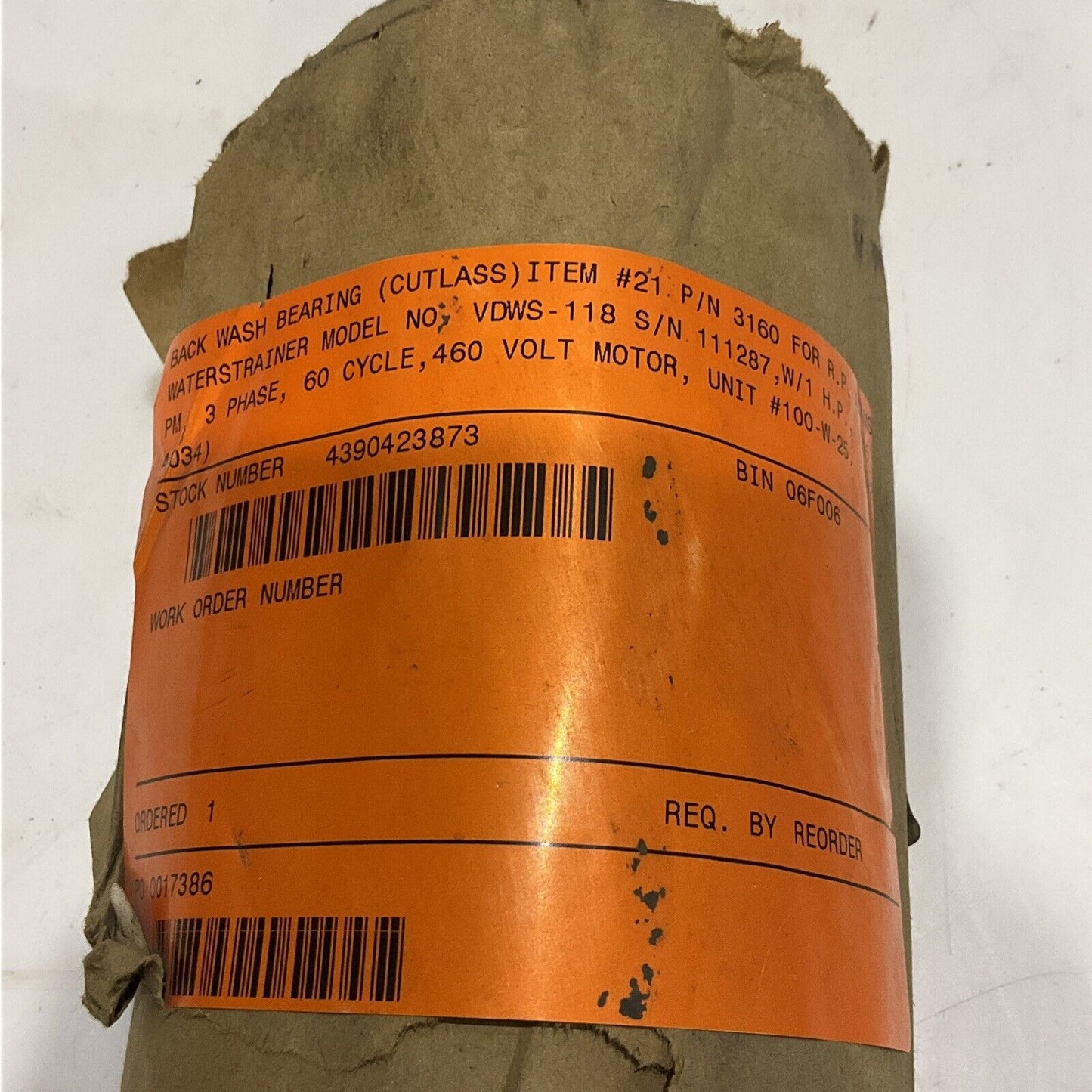 ADAMS 3160 BACKWASH BEARING 678