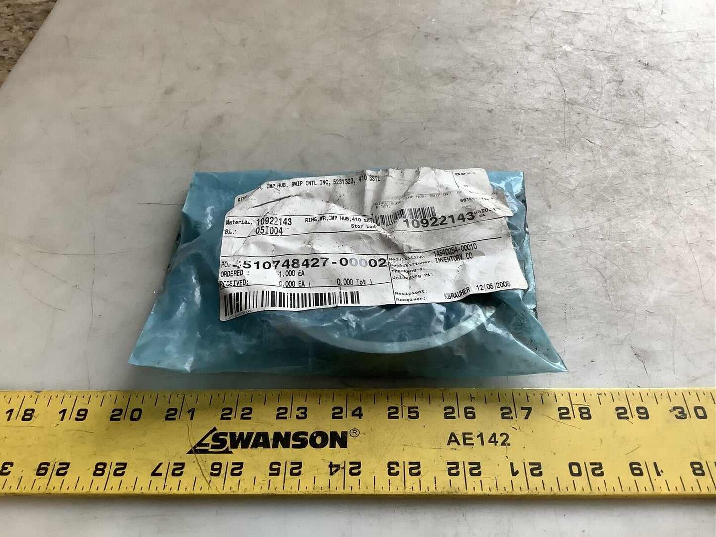 BWIP 5231323 IMPELLER WEAR RING 410 SSTL 678